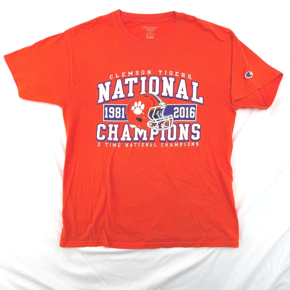 Champion Clemson Tigers 2016 National Champions Football Schedule T-Shirt Mens M